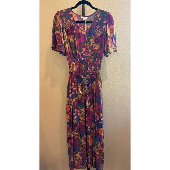 Size S Easel Los Angeles Floral Maxi Dress - Picture 3 of 5